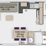 אתר קמפינג Mobil-home 3ch 8 Pers - Les Charmettes K100 - *